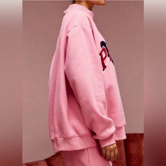 PARKE Jean Heart Varsity Mockneck - Blush - Picture 6 of 7